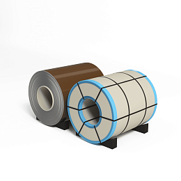 Рулон оцинкованный 0,65х1250мм (RAL 8008) с полимерным покрытием (полиэстер)