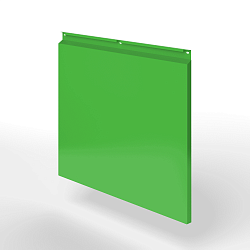 Фасадная металлокассета закрытого типа оцинкованная с порошковым покрытием 0,7x380х370 мм RAL 6018 Желто-зелёный