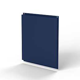 Фасадная металлокассета 1740x530 (RAL 5003) открытого типа, с порошковым покрытием 0,7 мм