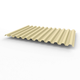 Профнастил С21 0,35х1051мм (RAL 1015) оцинкованный, с полимерным покрытием (полиэстер)