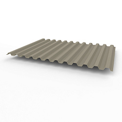 Профнастил С21 0,35х1051мм (RAL 1019) оцинкованный, с полимерным покрытием (полиэстер)
