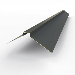 Конек фигурный 0,45 мм RAL 7024 оцинкованный, с порошковым покрытием