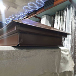 Колпак на столб стандартный оцинкованный с полимерным покрытием до 800мм RAL 5002