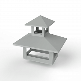 Дымник на трубу двойной оцинкованный с полимерным покрытием до 2400мм RAL 9006