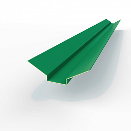 Ендова верхняя фигурная 0,45 мм (RAL 6032) оцинкованная c порошковым покрытием