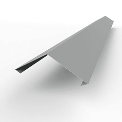 Ендова нижняя плоская 0,45 мм (RAL 9006) оцинкованная c полимерным покрытием