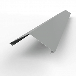 Ендова нижняя плоская 0,45 мм (RAL 9006) оцинкованная c полимерным покрытием