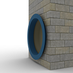 Откос радиусный 0,7 мм (RAL 5009) c порошковым покрытием