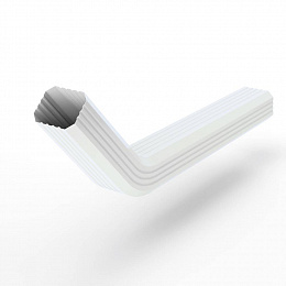 Труба прямоугольная с коленом водосточная полиэстер Grand Line Vortex 3000мм RAL 9003