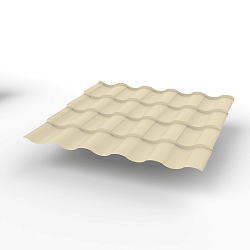 Металлочерепица Kredo оцинкованная с полимерным покрытием 0,45х1190мм RAL 1015