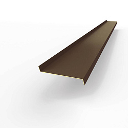 Отлив 0,45мм RAL 8014 оконный оцинкованный c порошковым покрытием