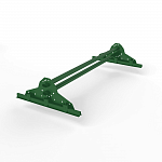 Снегозадержатель трубчатый плоскоовальный 1000мм фальц 40x20-1,0-2,0-2 оцинкованная сталь с порошковым покрытием RAL 6002