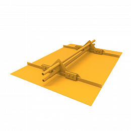 Снегозадержатель трубчатый 1000мм фальц 25-1,0-1,0-2 холоднокатанная сталь с порошковым покрытием RAL 1018