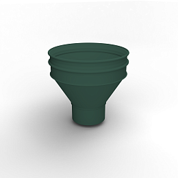 Воронка водосточная ф216х350мм (RAL 6028) водосборная, c порошковым покрытием