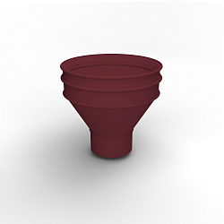 Воронка водосточная ф100х350мм (RAL 3004) водосборная, c порошковым покрытием