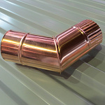 Колено водосточное медное ф150х400x400мм