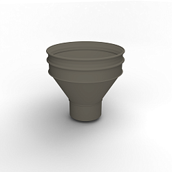 Воронка водосточная ф100х350мм (RAL 7006) водосборная, c порошковым покрытием