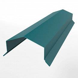 Заборный парапет с капельником угловой оцинкованный с порошковым покрытием 0,45мм RAL 5021