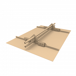 Снегозадержатель трубчатый плоскоовальный 3000мм фальц 25-1,2-2,0-3 оцинкованная сталь с порошковым покрытием RAL 1015