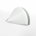 Заглушка для кровли конусная 0,45мм x 301мм (RAL 9003) к полукруглому коньку, оцинкованная с порошковым покрытием