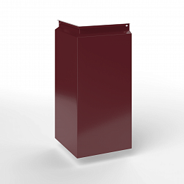 Фасадная металлокассета угловая закрытого типа оцинкованная с порошковым покрытием 0,7мм RAL 3005