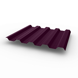 Профнастил НС44 (RAL 4007) 0,8х1047мм оцинкованный, с полимерным покрытием (Полиэстер)