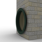 Откос радиусный 0,4 мм (RAL 6009) c порошковым покрытием