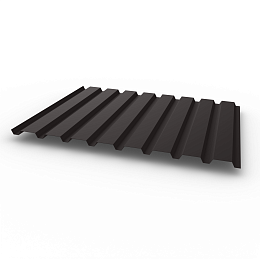 Профнастил С20 - 0,5х1150мм (RAL 8019) оцинкованный, с полимерным покрытием (Полиэстер)