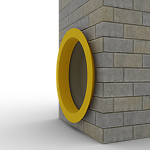 Откос радиусный 1 мм (RAL 1032) c порошковым покрытием