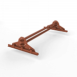 Снегозадержатель трубчатый плоскоовальный 1000мм фальц 40x20-1,0-1,0-2 оцинкованная сталь с порошковым покрытием RAL 8004