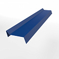 Планка примыкания для мягкой кровли 0,45 мм (RAL 5005) оцинкованная, с порошковым покрытием
