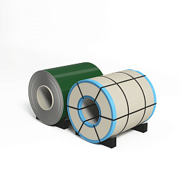 Рулон оцинкованный 0,4х1250мм (RAL 6002) с полимерным покрытием (полиэстер)