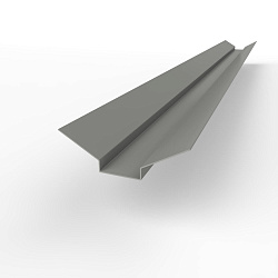 Ендова верхняя фигурная 0,45 мм (RAL 9007) оцинкованная c порошковым покрытием