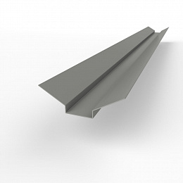 Ендова верхняя фигурная 0,45 мм (RAL 9007) оцинкованная c порошковым покрытием