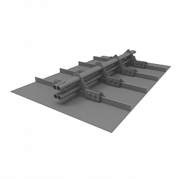 Снегозадержатель трубчатый плоскоовальный 1000мм фальц 40x20-1,0-2,0-2 оцинкованная сталь с порошковым покрытием RAL 6029