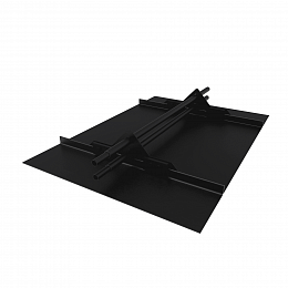 Снегозадержатель трубчатый плоскоовальный 3000мм фальц 25-1,0-1,5-3 оцинкованная сталь с порошковым покрытием RAL 9005