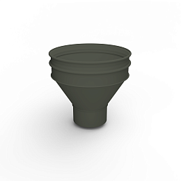 Воронка водосточная ф125х350мм (RAL 6008) водосборная, c порошковым покрытием