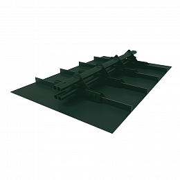 Снегозадержатель трубчатый плоскоовальный 3000мм фальц 40x20-1,0-1,5-3 оцинкованная сталь с порошковым покрытием RAL 6005