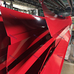 Конек фигурный 0,45 мм RAL 3000 оцинкованный, с порошковым покрытием