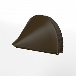 Заглушка для кровли конусная 0,45мм x 301мм (RR 32) к полукруглому коньку, оцинкованная с порошковым покрытием