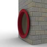 Откос радиусный 0,5 мм (RAL 3003) c порошковым покрытием