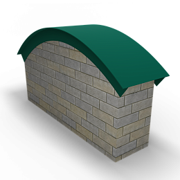 Парапет радиусный 0,45 мм (RAL 6036) полиэстер