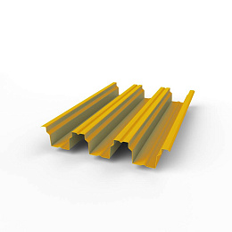 Профнастил Н114 - 1х646мм (RAL 1004) оцинкованный, с полимерным покрытием (полиэстер)