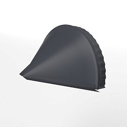 Заглушка для кровли конусная 0,45мм x 301мм (RAL 7024) к полукруглому коньку, оцинкованная с порошковым покрытием