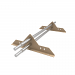 Снегозадержатель трубчатый 3000мм универсальный 25-1,0-1,5-3 холоднокатанная сталь с порошковым покрытием RAL 1015