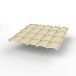 Металлочерепица Quadro profi оцинкованная с полимерным покрытием 0,45х1159мм RAL 1015