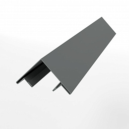 Планка угла внешнего составная верхняя для металлосайдинга блокхаус оцинкованная с порошковым покрытием 0,45мм ширина менее 625 мм RAL 7005