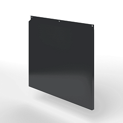 Фасадная металлокассета закрытого типа оцинкованная с порошковым покрытием 0,7x380х370 мм RAL 9017 Транспортный чёрный