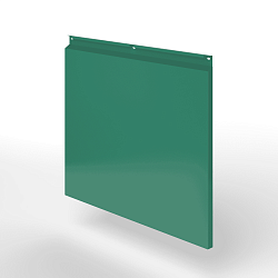 Фасадная металлокассета закрытого типа оцинкованная с порошковым покрытием 0,7x380х370 мм RAL 6000 Патиново-зелёный