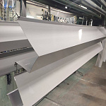 Заборный парапет с капельником угловой оцинкованный с порошковым покрытием 0,45мм RAL 7005